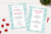 Watercolor Wedding Invitation set