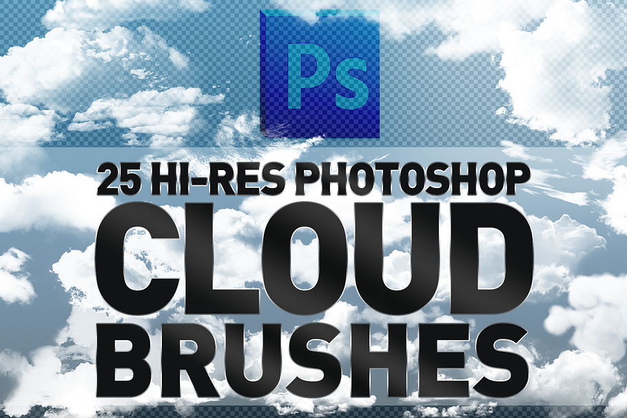25 Hi-Res Cloud Brushes in Photoshop Brushes - product preview 8