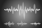 Set of sound equalizer waves
