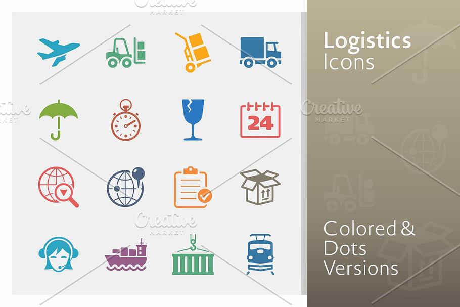 Logistics Icons - Colored Series