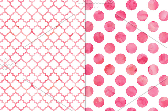 Warm Watercolor Polka Dot Patterns in Patterns - product preview 2