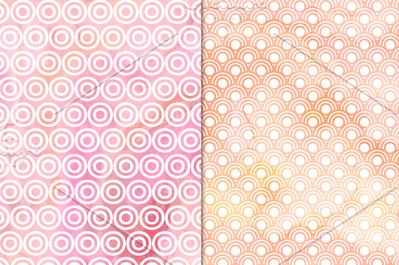 Warm Watercolor Polka Dot Patterns in Patterns - product preview 3