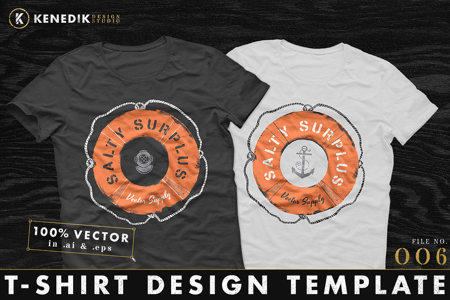 T-Shirt Design Template 006 in Objects - product preview 8