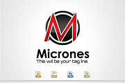 Micrones,M Letter Logo