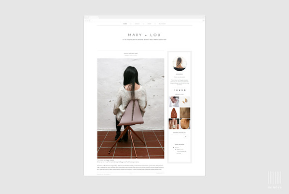 Scandinavian Style Blogger Theme in Themes - product preview 1