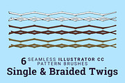 6 Twigs Vector Pattern Brushes