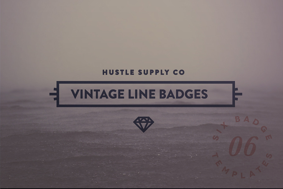 Vintage Line Badges in Logo Templates - product preview 8