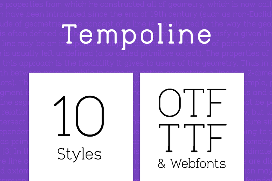 Tempoline Font (75% OFF!) in Sans-Serif Fonts - product preview 8