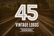 Bundle 45 Vintage Logos & Badges