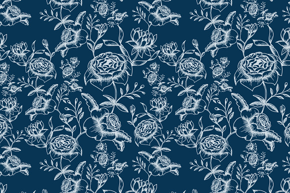 7 Flower patterns in Patterns - product preview 5