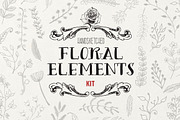 Handsketched Floral Elements Kit