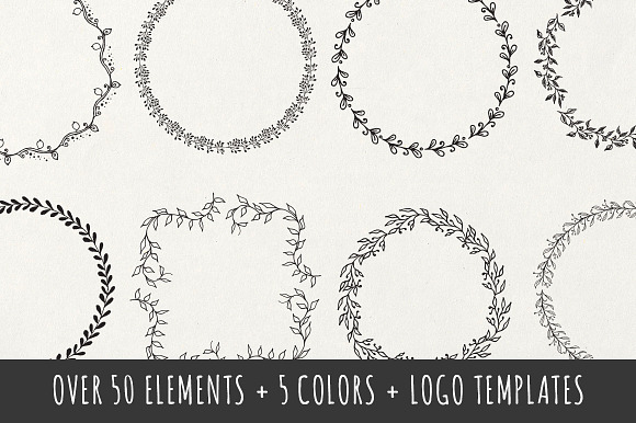 Handsketched Floral Elements Kit in Illustrations - product preview 3