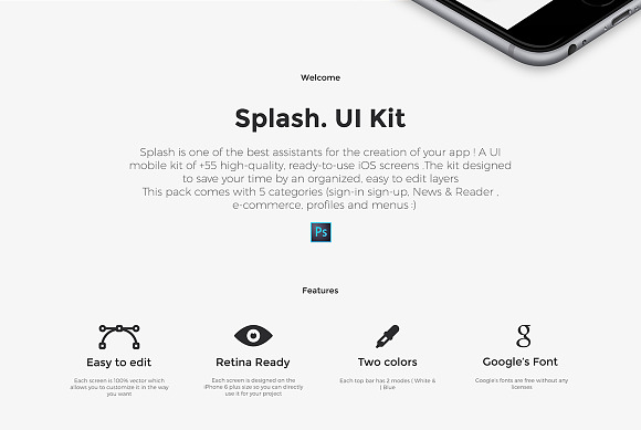 Splash. UI Kit in Templates - product preview 1