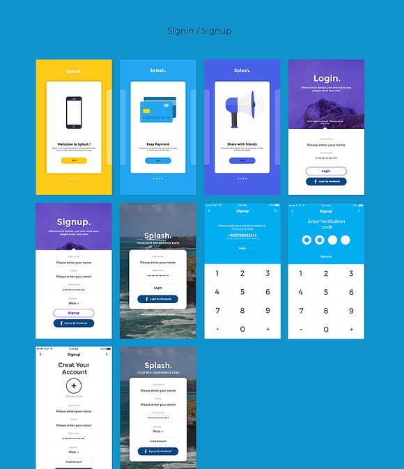 Splash. UI Kit in Templates - product preview 2