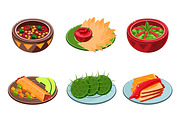 Mexican Traditional Food Set 