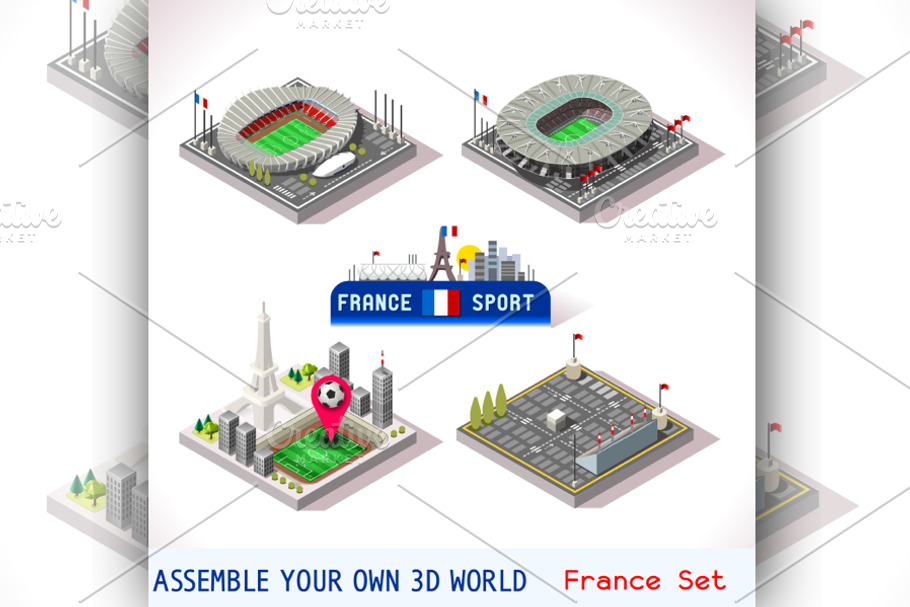 Game Set EURO 2016 France Stadium in Illustrations - product preview 8