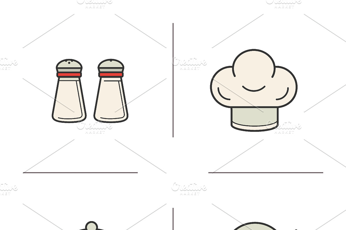 Restaurant kitchen icons. Vector in Icons - product preview 8
