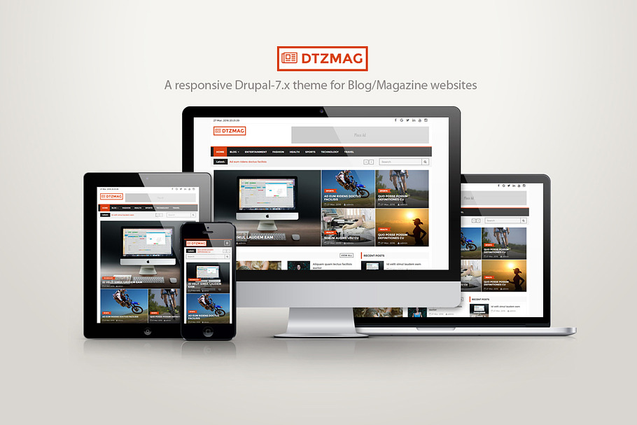 DTZMag - A Blog/Magazine/News theme in Drupal Themes - product preview 8