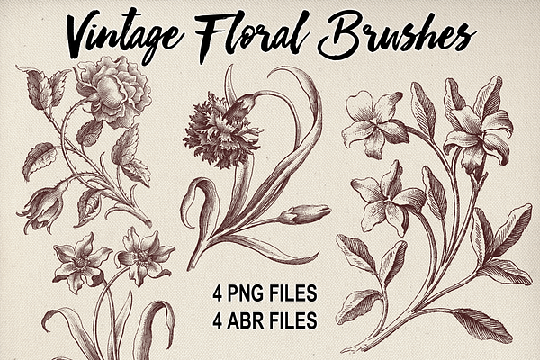 Vintage Florals Brush Sampler Set