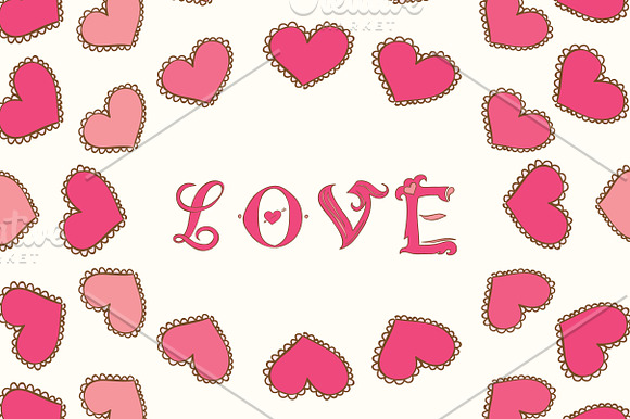 Vector set of Valentine's Day. in Illustrations - product preview 1