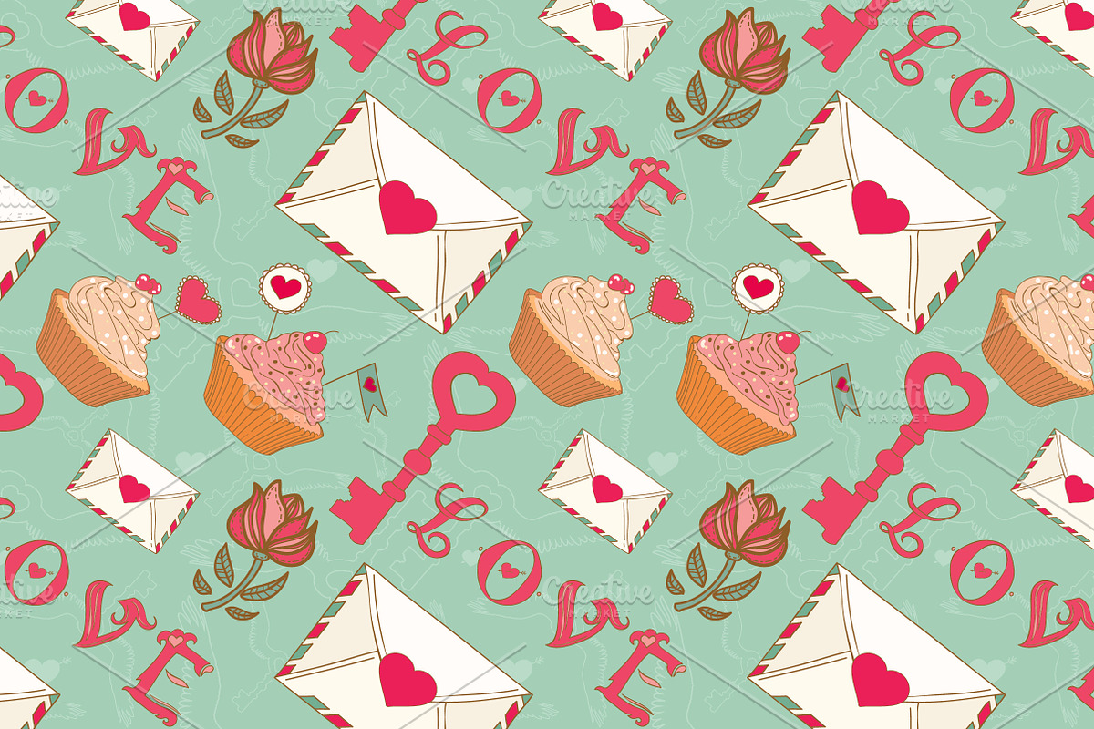 Vector Valentine's Day patterns. in Patterns - product preview 8