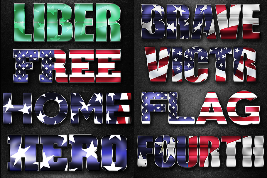 Patriotic Layer Styles in Photoshop Layer Styles - product preview 8