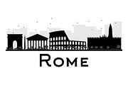 Rome City skyline silhouette