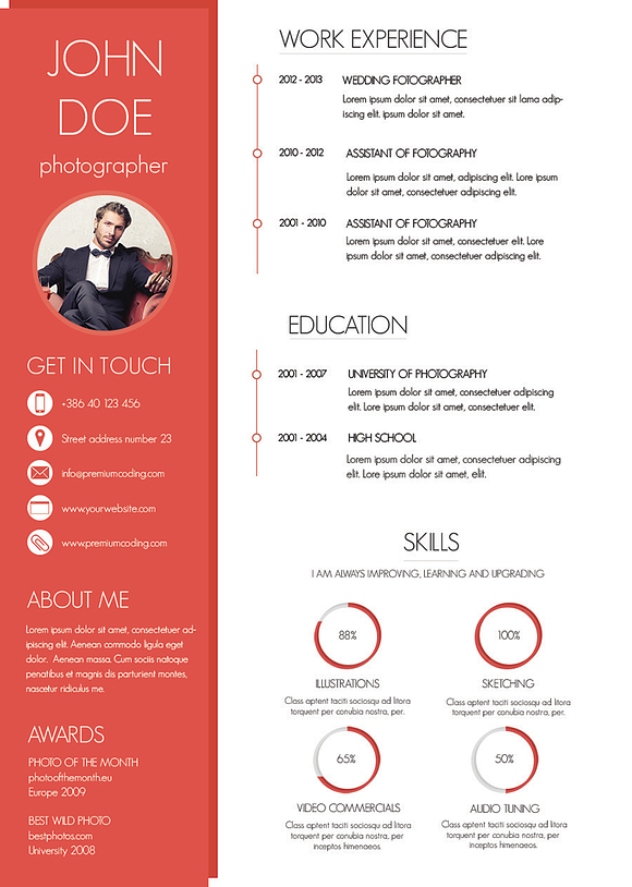 A Colorful and Modern Resume in Resume Templates - product preview 1