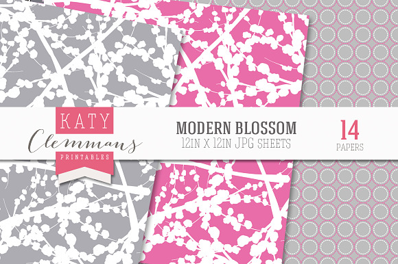 Modern Blossom patterned paper in Patterns - product preview 4