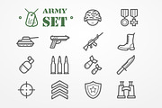 Army icons set