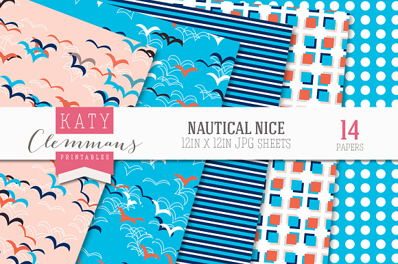 Nautical Nice patterned papers in Patterns - product preview 3