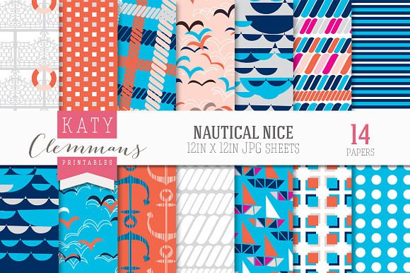 Nautical Nice patterned papers in Patterns - product preview 4