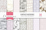 Vintage Wedding patterned paper pack