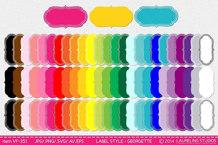 Vector Frame & Label Set/75 frames in Graphics - product preview 8