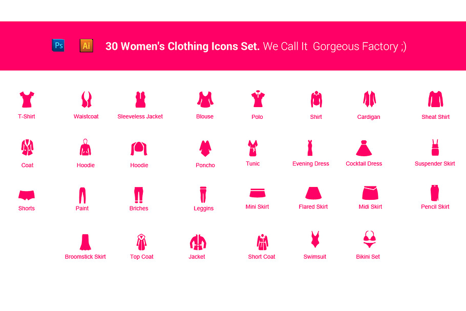 Women's Clothing Icons