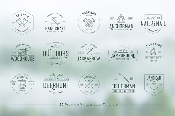 Adventure Icons + Vintage Logo Pack in Graphics - product preview 2