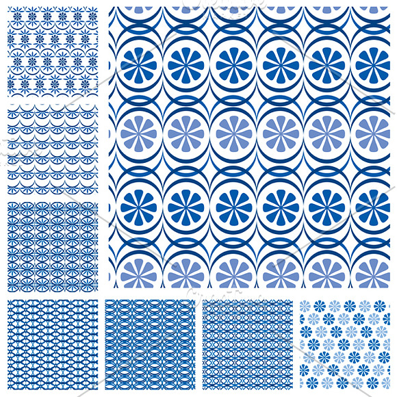 Set of 8 seamless patterns in Patterns - product preview 1