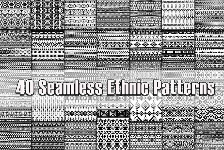 Seamless Ethnic Patterns Set in Patterns - product preview 8