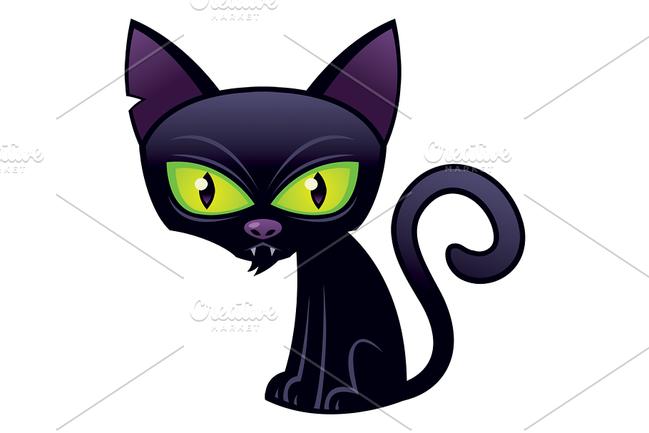 Halloween Black Cat in Illustrations - product preview 8