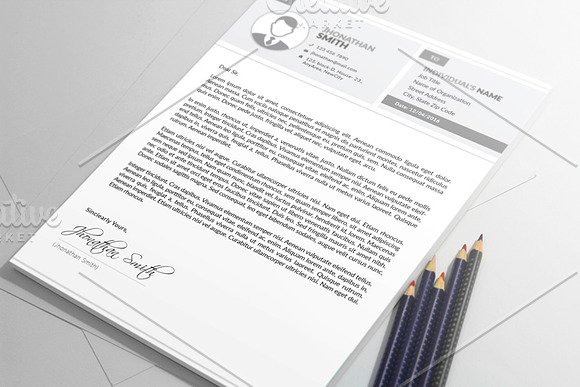 MS Word Resume Template Cover Letter in Letter Templates - product preview 2