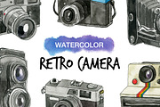 6 Watercolor Retro Camera