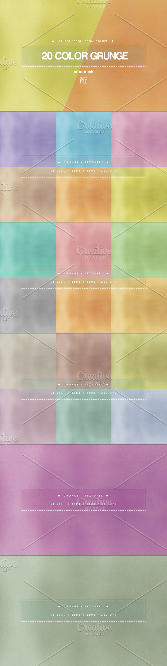20 Color Grunge Texture in Textures - product preview 6