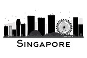Singapore City skyline silhouette