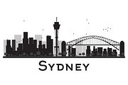 Sydney City skyline silhouette