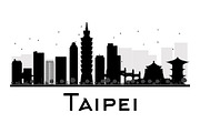 Taipei City skyline silhouette