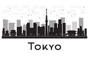 Tokyo City skyline silhouette