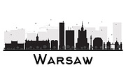 Warsaw City skyline silhouette