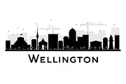 Wellington City skyline silhouette