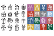 Gift Box Icons. 