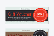 Vector gift voucher clean design